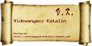 Vidovenyecz Katalin névjegykártya